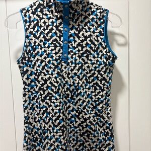 Tail Women’s Polo Shirt Golf Snaps  Short Sleeve Polyester Spandex Multicolor XS